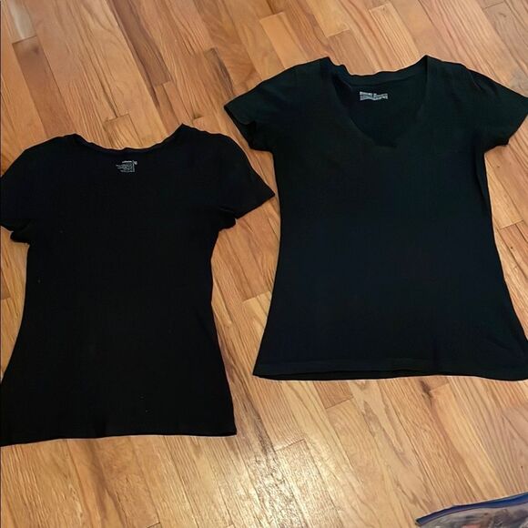 Mossimo Supply Co. Tops - Women’s Black Short Sleeve T-Shirts Set of 2 Both Med
